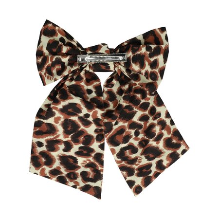 Duckklem Strik Panter Print Zwart Bruin Beige