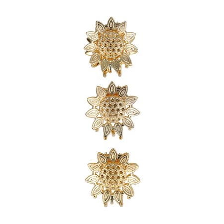 Haarklemmen Zonnebloem Klein 3 Stuks 3cm Goud