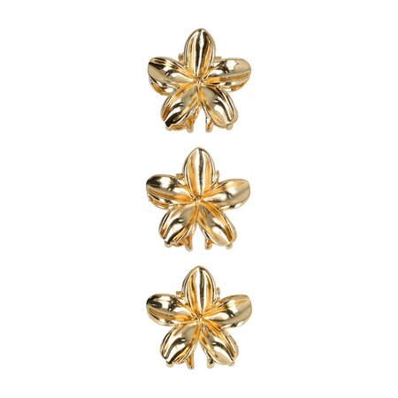 Haarklemmen Lelie Bloem Klein 3 Stuks 3cm Goud