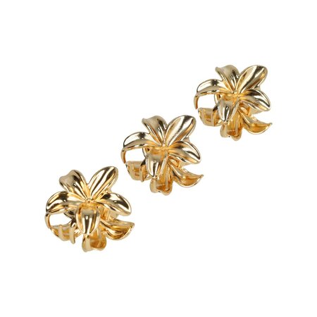 Haarklemmen Lelie Bloem Klein 3 Stuks 3cm Goud