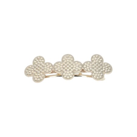 Haarspeld Klavertje Vier Metaal 7,5cm Zilver