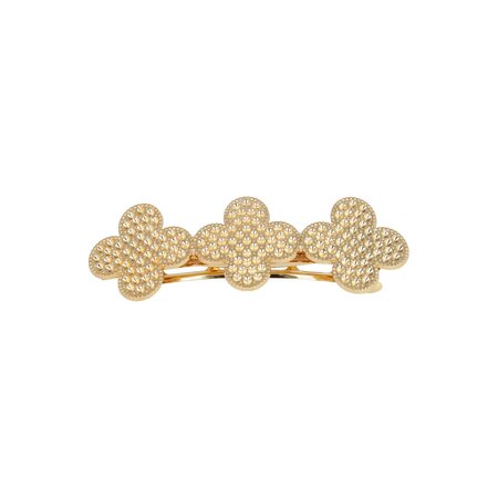 Haarspeld Klavertje Vier Metaal 7,5cm Goud