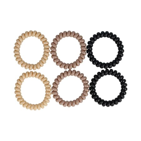 Invisibobble Haarelastiek 5cm Glans Kleuren Zwart Bruin Beige