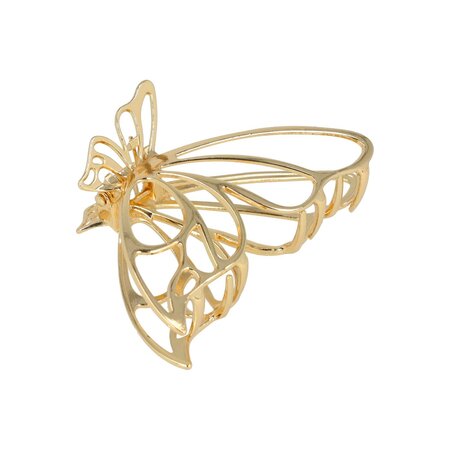 Haarklemmen Open Vlinder Vorm Metaal 7cm Goud