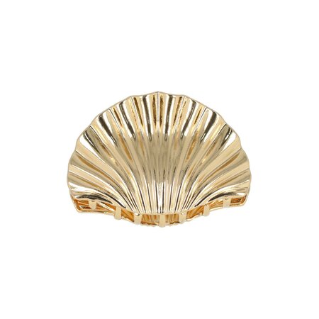 Haarklem Schelp Metaal 5,5cm Goud