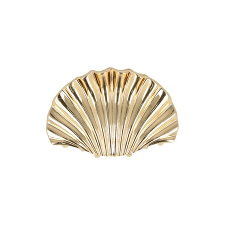 Haarklem Schelp Metaal 5,5cm Goud
