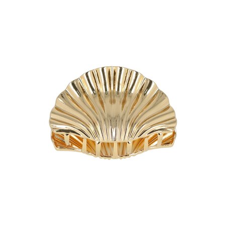 Haarklem Schelp Metaal 5,5cm Goud
