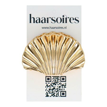 Haarklem Schelp Metaal 5,5cm Goud