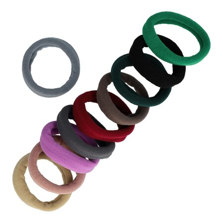Haarelastieken Endless Color Mix 4,5cm Beige Grijs Paars Rood Groen