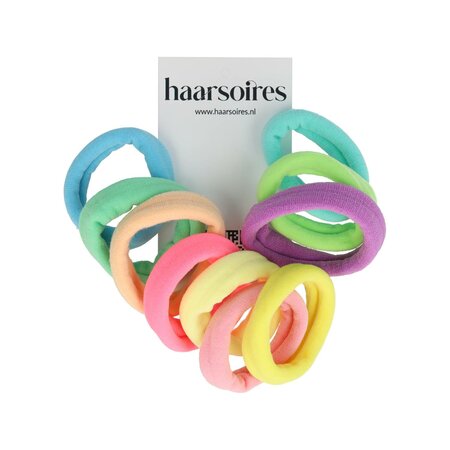 Haarelastieken Endless Color Mix 4,5cm Blauw Geel Paars Roze Groen