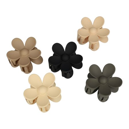 HaarKlemmen Set XL Bloem 8cm Naturel