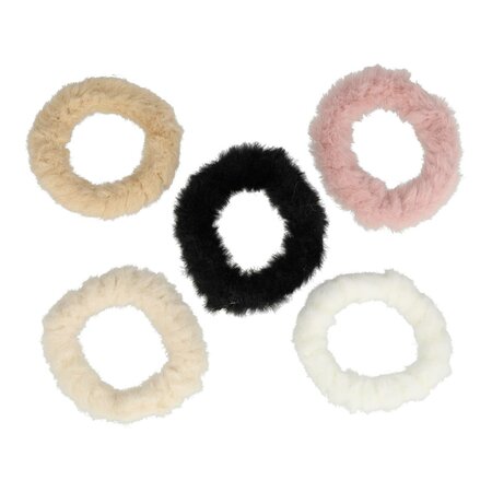 Haarelastieken Furry 6cm Color