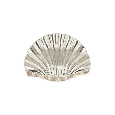 Haarklem Schelp Metaal 5,5cm Zilver