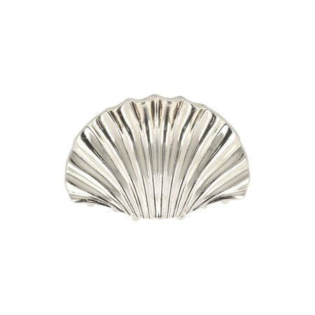 Haarklem Schelp Metaal 5,5cm Zilver