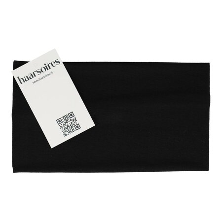 Haarband Basic 11cm Effen Stof Zwart