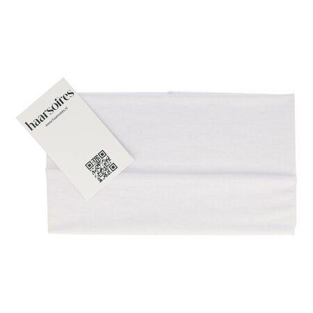 Haarband Basic 11cm Effen Stof Wit