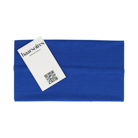 Haarband Basic 11cm Effen Stof Blauw