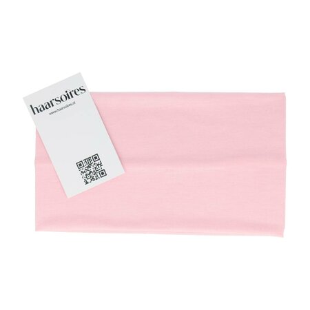 Haarband Basic 11cm Effen Stof Licht Roze