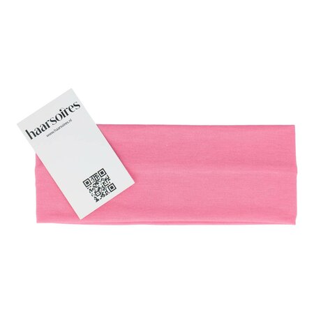 Haarband Basic 7cm Effen Stof Fuchsia Roze