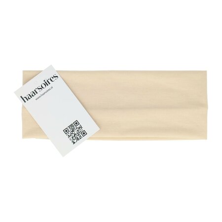 Haarband Basic 7cm Effen Stof Creme