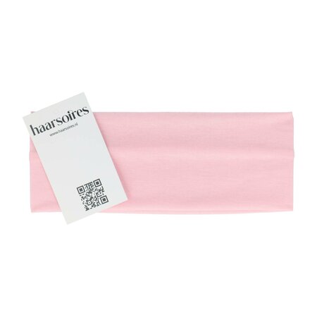 Haarband Basic 7cm Effen Stof Licht Roze