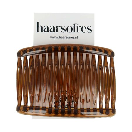 Haarkammen Opsteek Set Rond Grove Tand 8cm Bruin