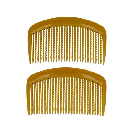 Haarkammen Opsteek Set Rond Fijne Tand 9cm Bruin