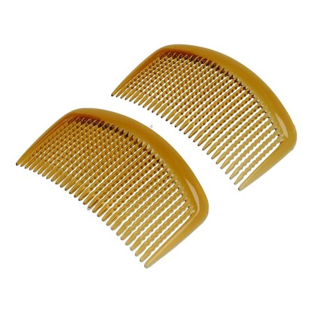 Haarkammen Opsteek Set Rond Fijne Tand 9cm Bruin
