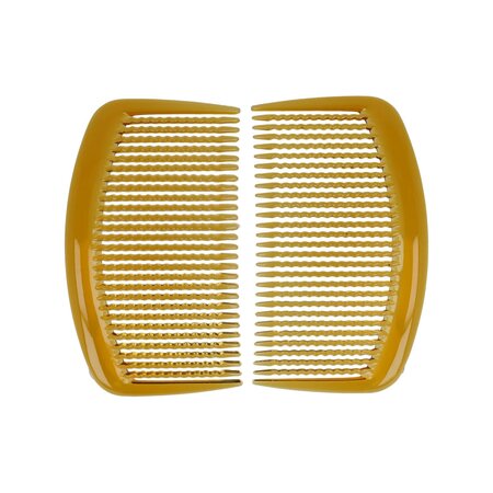Haarkammen Opsteek Set Rond Fijne Tand 9cm Bruin