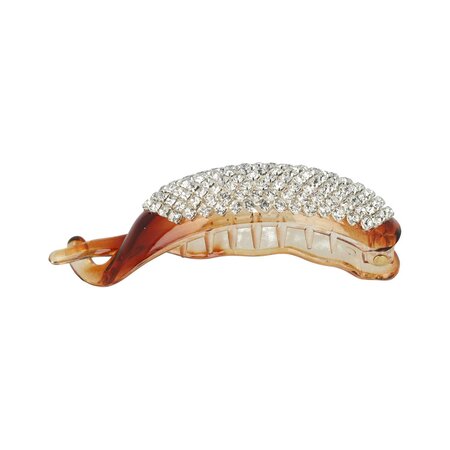 Haarclip Strass Steentjes 7cm Bruin