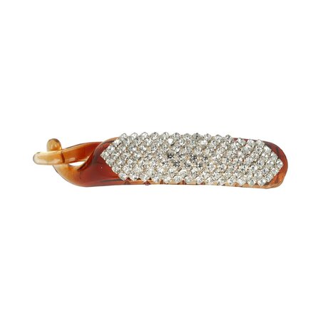 Haarclip Strass Steentjes 7cm Bruin