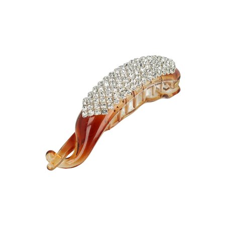 Haarclip Strass Steentjes 7cm Bruin