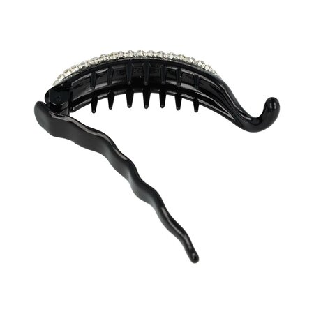 Haarclip Strass Steentjes 7cm Zwart