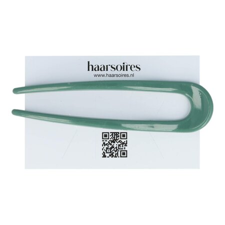 Haarpin Knot Kunststof 11cm Groen