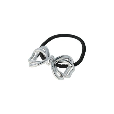 Haarelastiek Strik Cuff Ornament Zilver