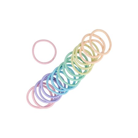 Haarelastieken Glitter 18 Stuks Color Pastel