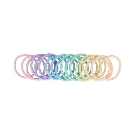 Haarelastieken Glitter 18 Stuks Color Pastel