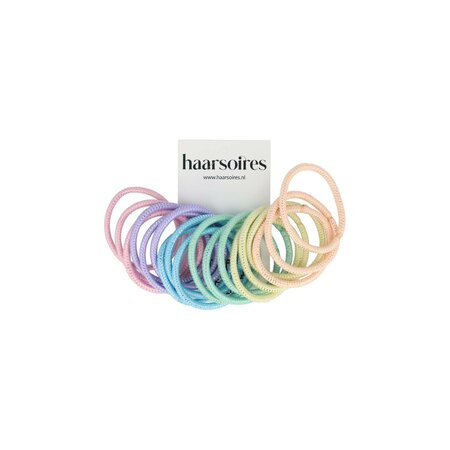 Haarelastieken Glitter 18 Stuks Color Pastel