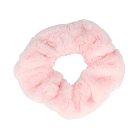 Scrunchie Teddy Stof 10cm Roze