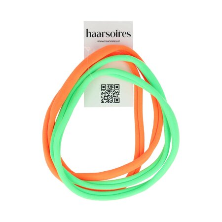 Haarband Endless Sport Elastiek Nylon 4 Stuks Oranje Groen
