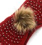 Haarband Winter Steentjes Furry Rood - Gebreide Haarband