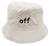 Bucket Hat Omkeerbaar Tekst On/Off Beige Roze