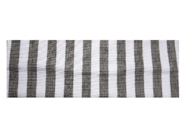 1193182112 Haarband stof - Streep patroon 7cm - Wit grijs