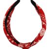 1756399612 Haarband Diadeem 3cm – Knoop – Paisleyprint Stof – Rood