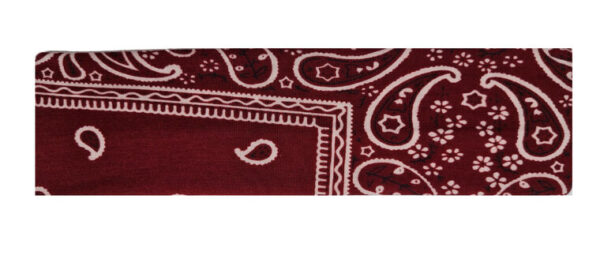 1758154960 Haarband stof - Paisley patroon 6cm - Donker rood