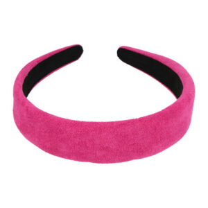 Haarband Diadeem 3cm – Zacht Gevuld – Velvet Stof – Fuchsia Roze