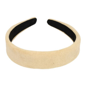 Haarband Diadeem 3cm – Zacht Gevuld – Velvet Stof – Beige