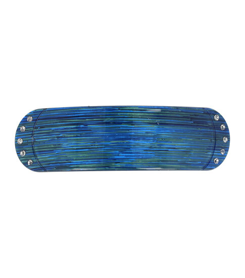 Haarspeld Metallic Streep Patroon 10cm Blauw