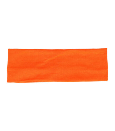 2040774081 Haarband stof - Basic 6cm - Oranje