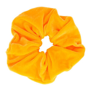 Haarelastiek Scrunchie – Basic – Velvet Stof – Felle Kleur Oranje